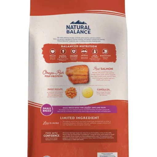 New Natural Balance Limited Ingredient Grain Free Salmon & Sweet Potato Small Breed Recipe Dry Dog Food