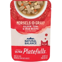 Sale Natural Balance Original Ultra Platefulls Salmon, Tuna, & Crab Recipe in Gravy Wet Cat Food