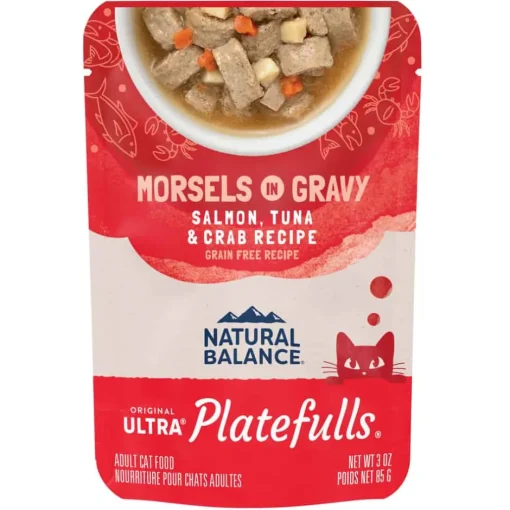 Sale Natural Balance Original Ultra Platefulls Salmon, Tuna, & Crab Recipe in Gravy Wet Cat Food
