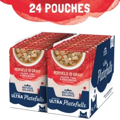 Sale Natural Balance Original Ultra Platefulls Salmon, Tuna, & Crab Recipe in Gravy Wet Cat Food