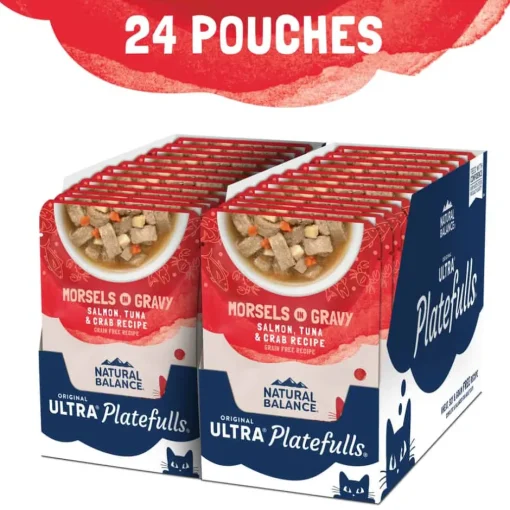 Sale Natural Balance Original Ultra Platefulls Salmon, Tuna, & Crab Recipe in Gravy Wet Cat Food