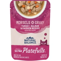 Fashion Natural Balance Original Ultra Platefulls Indoor Turkey, Salmon & Chicken Recipe in Gravy Wet Cat Food