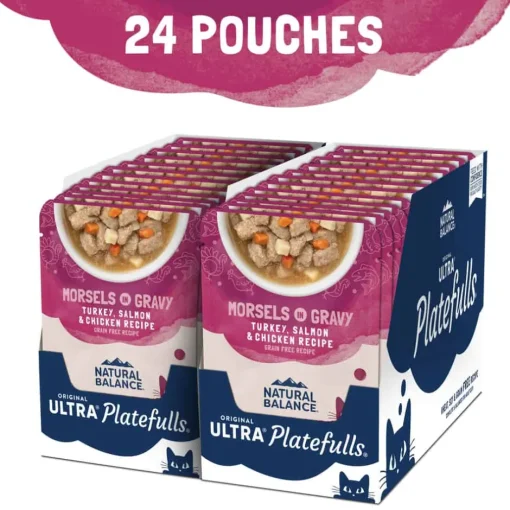 Fashion Natural Balance Original Ultra Platefulls Indoor Turkey, Salmon & Chicken Recipe in Gravy Wet Cat Food
