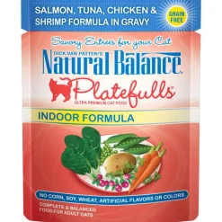 Best Natural Balance Original Ultra Platefulls Indoor Salmon, Tuna, Chicken & Shrimp Recipe in Gravy Wet Cat Food