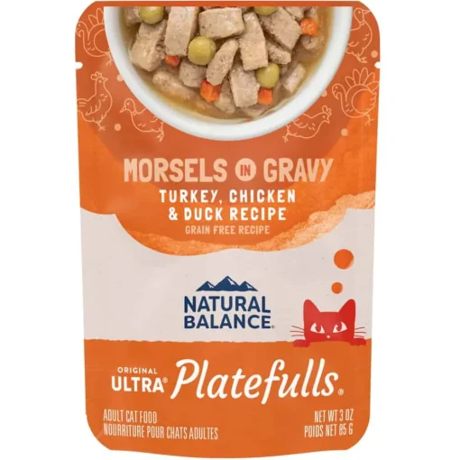 New Natural Balance Original Ultra Platefulls Turkey, Chicken & Duck Recipe in Gravy Wet Cat Food