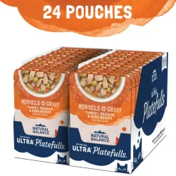 New Natural Balance Original Ultra Platefulls Turkey, Chicken & Duck Recipe in Gravy Wet Cat Food