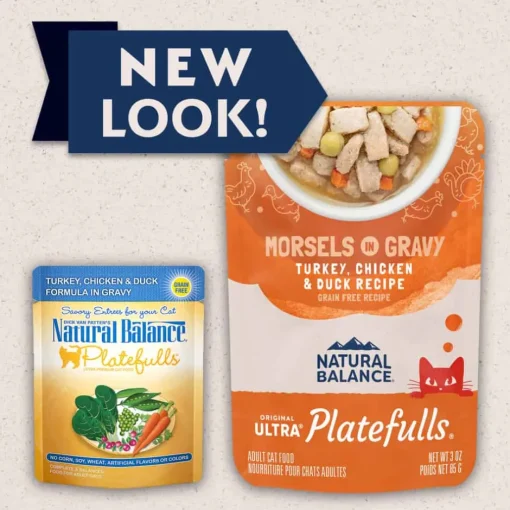 New Natural Balance Original Ultra Platefulls Turkey, Chicken & Duck Recipe in Gravy Wet Cat Food