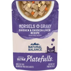 Discount Natural Balance Original Ultra Platefulls Indoor Chicken & Chicken Liver Recipe in Gravy Wet Cat Food