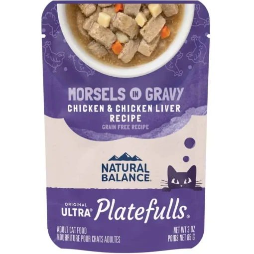 Discount Natural Balance Original Ultra Platefulls Indoor Chicken & Chicken Liver Recipe in Gravy Wet Cat Food