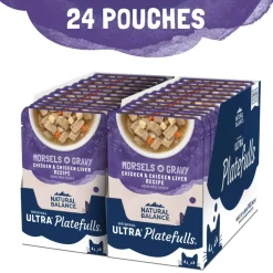 Discount Natural Balance Original Ultra Platefulls Indoor Chicken & Chicken Liver Recipe in Gravy Wet Cat Food