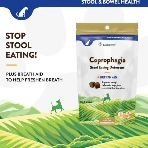 Sale NaturVet Coprophagia Stool Eating Deterrent Plus Breath Aid Supplement for Dogs