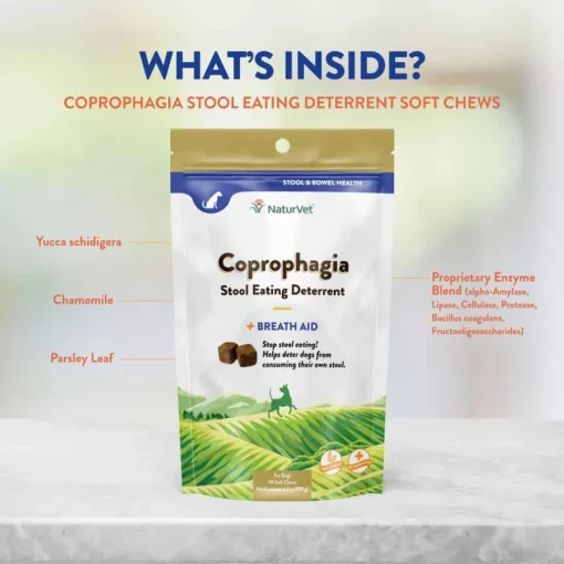 Sale NaturVet Coprophagia Stool Eating Deterrent Plus Breath Aid Supplement for Dogs