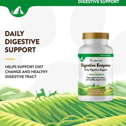 Discount NaturVet Digestive Enzymes Plus Probiotic Tablets