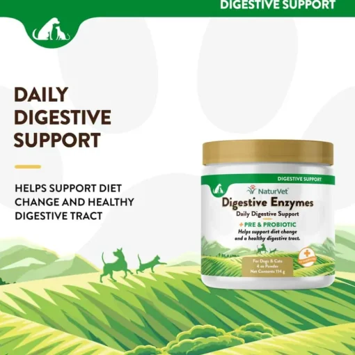 Discount NaturVet Digestive Enzymes Plus Pre & Probiotic Supplement for Dogs and Cats