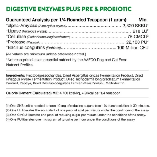 Discount NaturVet Digestive Enzymes Plus Pre & Probiotic Supplement for Dogs and Cats
