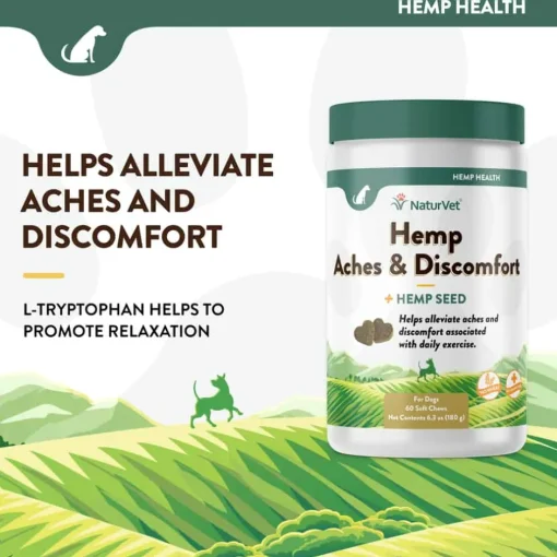 Best NaturVet Hemp Aches & Discomfort Plus Hemp Seed Supplement for Dogs