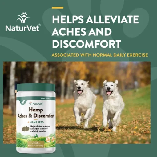 Best NaturVet Hemp Aches & Discomfort Plus Hemp Seed Supplement for Dogs