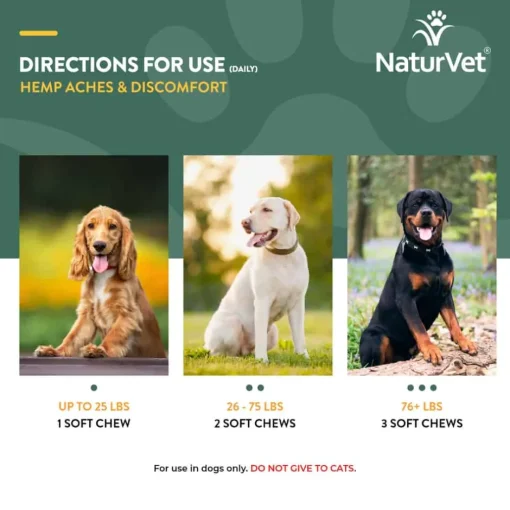 Best NaturVet Hemp Aches & Discomfort Plus Hemp Seed Supplement for Dogs