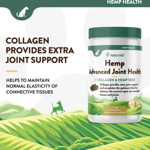Best NaturVet Hemp Advanced Joint Health Supplement with Collagen for Dogs