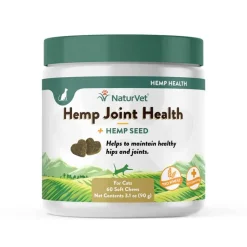Hot NaturVet Hemp Joint Health Plus Hemp Seed Supplement for Cats