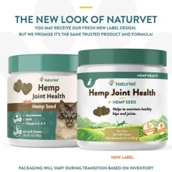 Hot NaturVet Hemp Joint Health Plus Hemp Seed Supplement for Cats