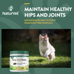 Hot NaturVet Hemp Joint Health Plus Hemp Seed Supplement for Cats