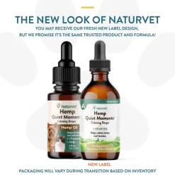 Online NaturVet Hemp Quiet Moments Hemp Oil Calming Drops for Dogs & Cats