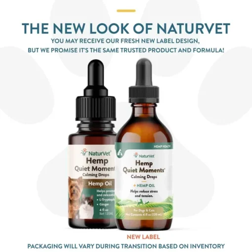 Online NaturVet Hemp Quiet Moments Hemp Oil Calming Drops for Dogs & Cats
