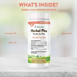 Discount NaturVet Herbal Flea Powder Plus Essential Oils for Dogs & Cats