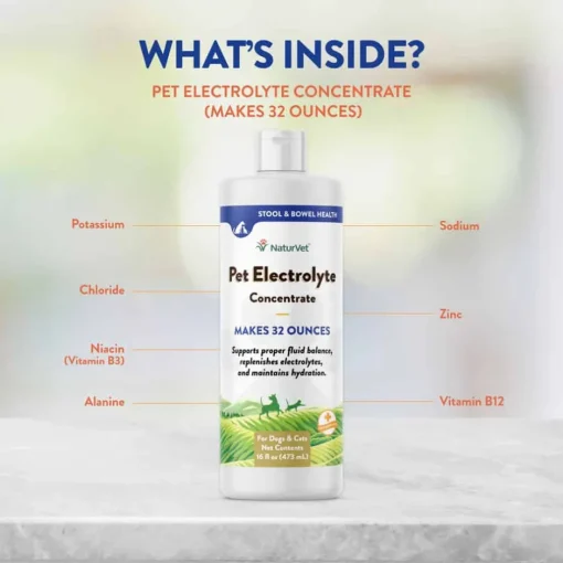 Outlet NaturVet Pet Electrolyte Liquid Concentrate for Dogs and Cats