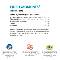 Fashion NaturVet Quiet Moments Calming Aid Plus Melatonin Supplement Soft Chews for Cats