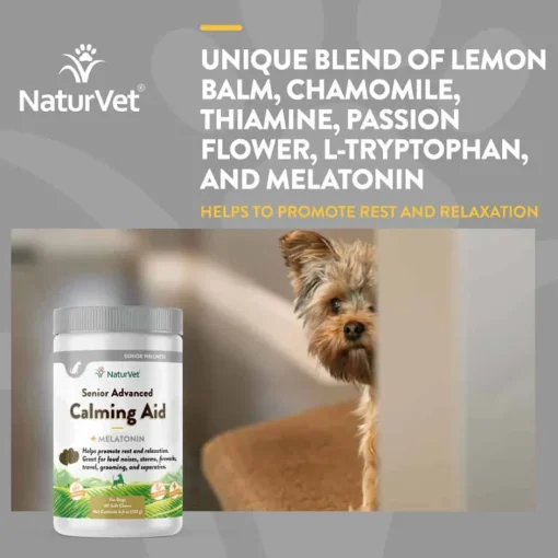 Fashion NaturVet Senior Advanced Calming Aid Supplement for Dogs