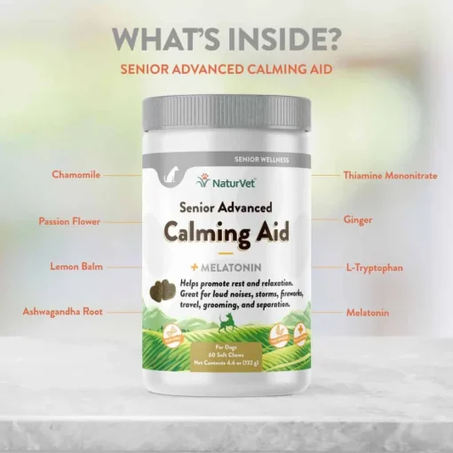 Fashion NaturVet Senior Advanced Calming Aid Supplement for Dogs