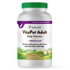 Online NaturVet VitaPet Adult Daily Vitamins Plus Breath Aid Supplement for Dogs