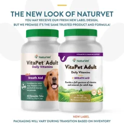Online NaturVet VitaPet Adult Daily Vitamins Plus Breath Aid Supplement for Dogs