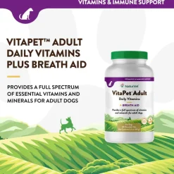 Online NaturVet VitaPet Adult Daily Vitamins Plus Breath Aid Supplement for Dogs