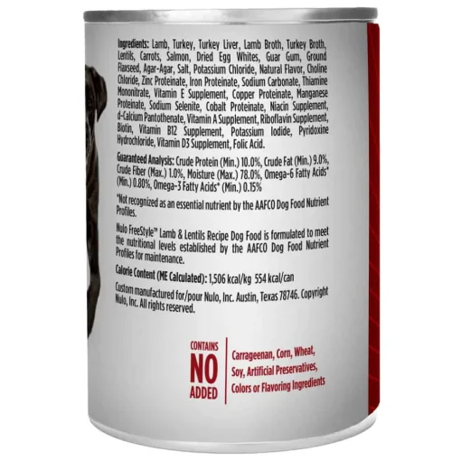 Best Nulo FreeStyle Lamb & Lentils Pate Adult Dog Food
