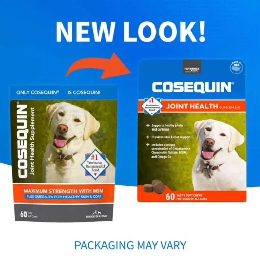 Best Nutramax Cosequin for Dogs Joint Health Supplement Contains Glucosamine for Dogs Plus Chondroitin MSM and Omega-3s Supports Joint and Skin and Coat Health For All Breeds and Sizes