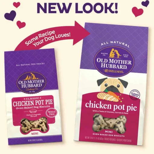 Clearance Old Mother Hubbard Classic Chicken Pot Pie Natural Oven-Baked Biscuits Dog Treats