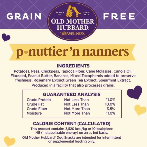New Old Mother Hubbard Grain Free P-Nuttier 'N Nanners Oven-Baked Biscuits Dog Treats