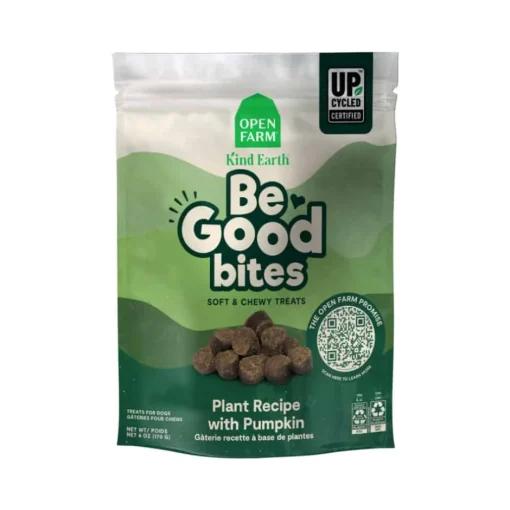 Clearance Open Farm Be Good Bites Plant Recipe with Pumpkin Soft & Chewy Dog Treats