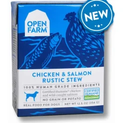 Best Open Farm Grain Free Chicken & Salmon Recipe Rustic Stew Wet Dog Food