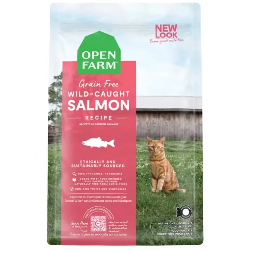 Outlet Open Farm Grain Free Wild Caught Salmon Recipe Dry Cat Food