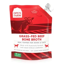 Hot Open Farm Grass-Fed Beef Bone Broth for Dogs & Cats