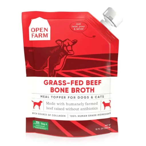 Hot Open Farm Grass-Fed Beef Bone Broth for Dogs & Cats