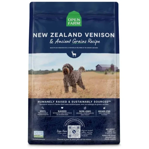 Hot Open Farm New Zealand Venison & Ancient Grains Recipe Dry Dog Food