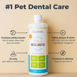 Best Oxyfresh Premium Pet Dental Water Additive Bad Breath Solution for Dogs & Cats
