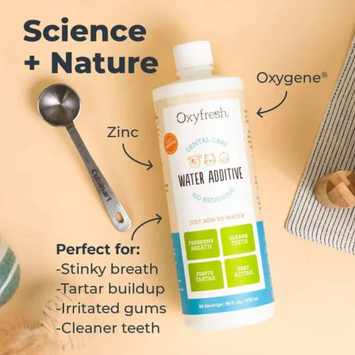 Best Oxyfresh Premium Pet Dental Water Additive Bad Breath Solution for Dogs & Cats