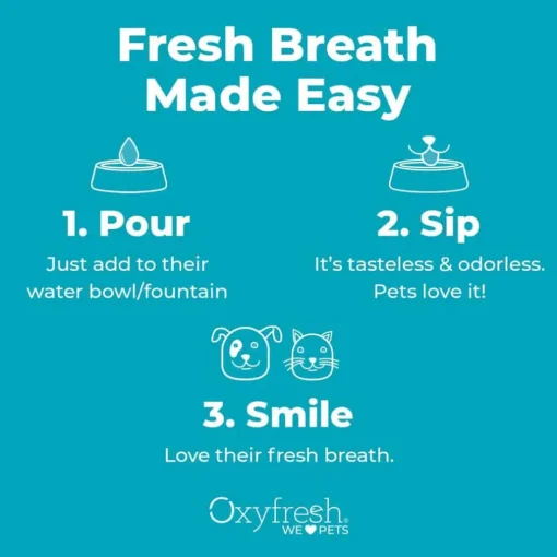 Best Oxyfresh Premium Pet Dental Water Additive Bad Breath Solution for Dogs & Cats