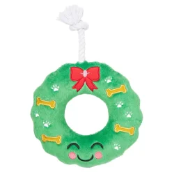 Fashion Pearhead Holiday Wreath Dog Toy